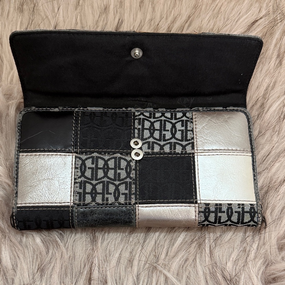 Giani Bernini Black And Metallic Patchwork Wallet - image 4
